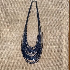 Blue grey necklace